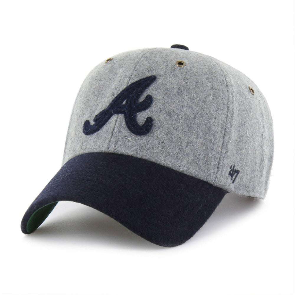 Gray Atlanta Braves '47 Golden Age Wool Clean Up Adjustable Hat
