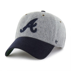 Gray Atlanta Braves '47 Golden Age Wool Clean Up Adjustable Hat