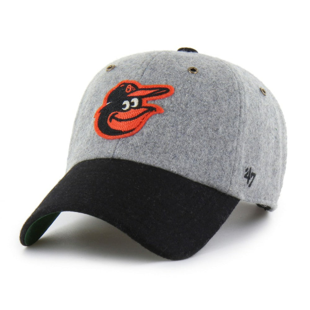 Gray Baltimore Orioles '47 Golden Age Wool Clean Up Adjustable Hat