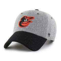 Gray Baltimore Orioles '47 Golden Age Wool Clean Up Adjustable Hat