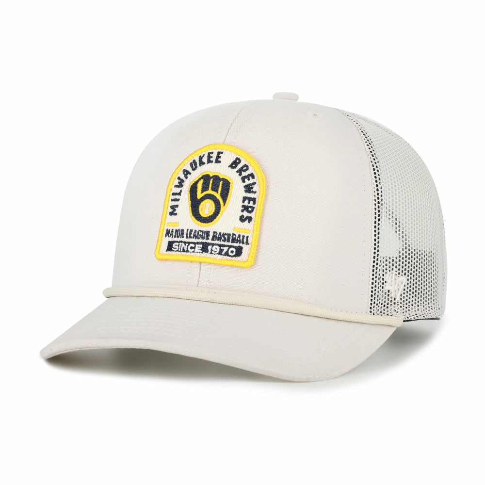 Cream Milwaukee Brewers '47 Gravestone Adjustable Trucker Hat