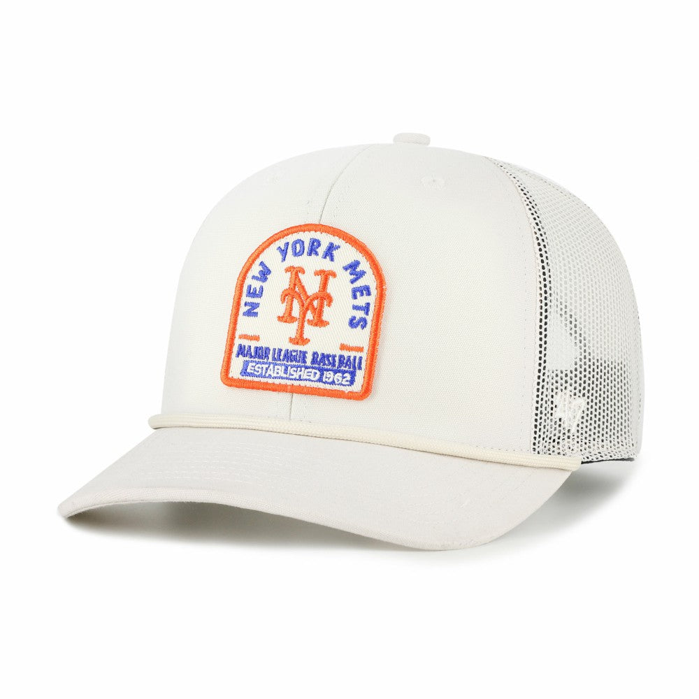 Cream New York Mets '47 Gravestone Adjustable Trucker Hat