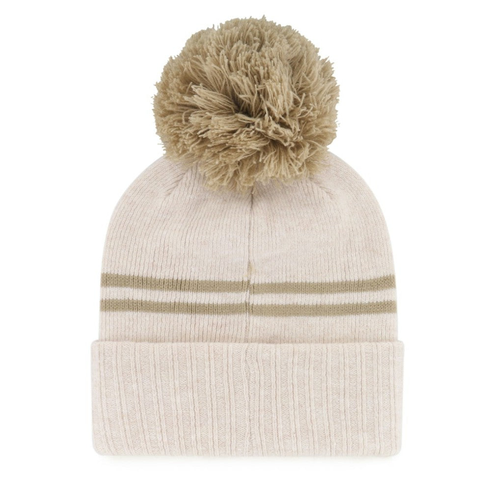 Natural Chicago Cubs '47 Women's Latte Cuffed Knit Hat with Pom