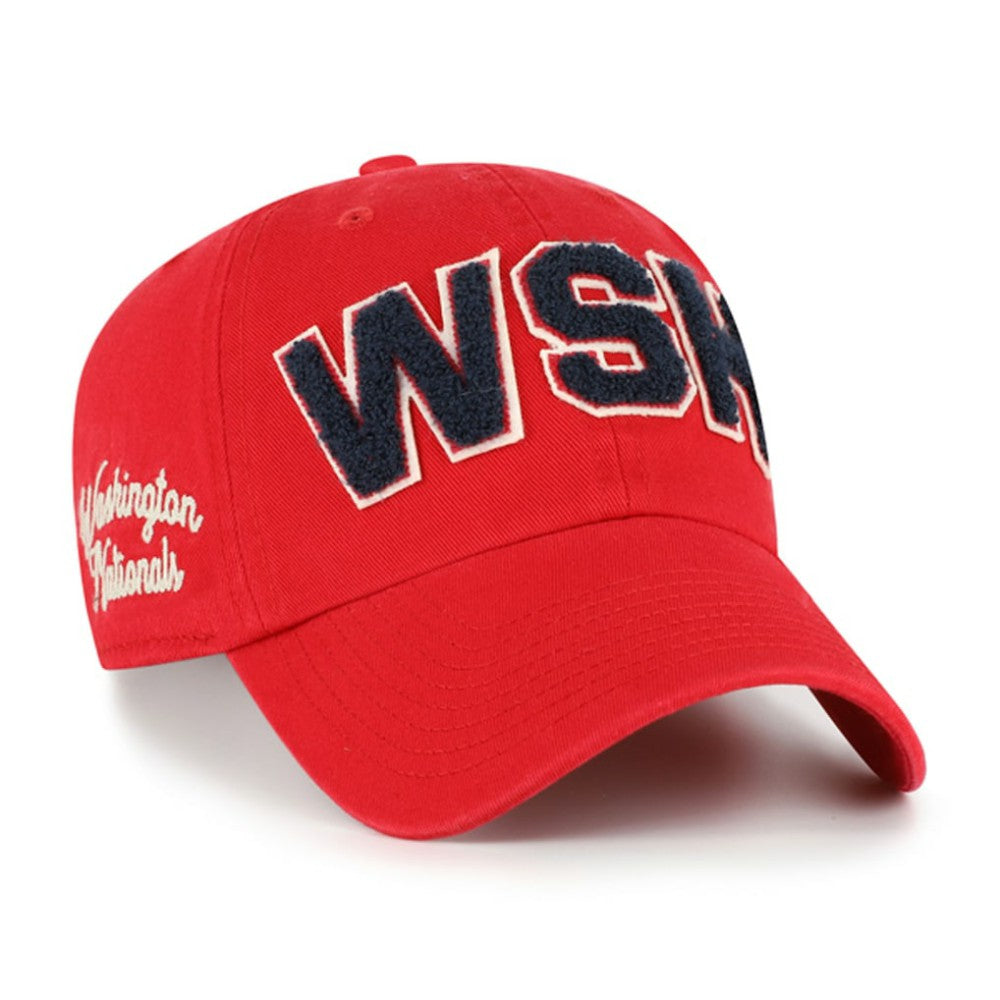 Red Washington Nationals '47 Women's Zoey Clean Up Adjustable Hat