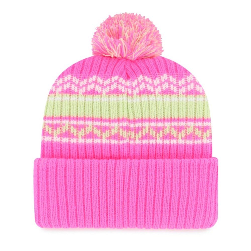 Pink Atlanta Braves '47 Youth Polar Vortex Cuffed Knit Hat with Pom