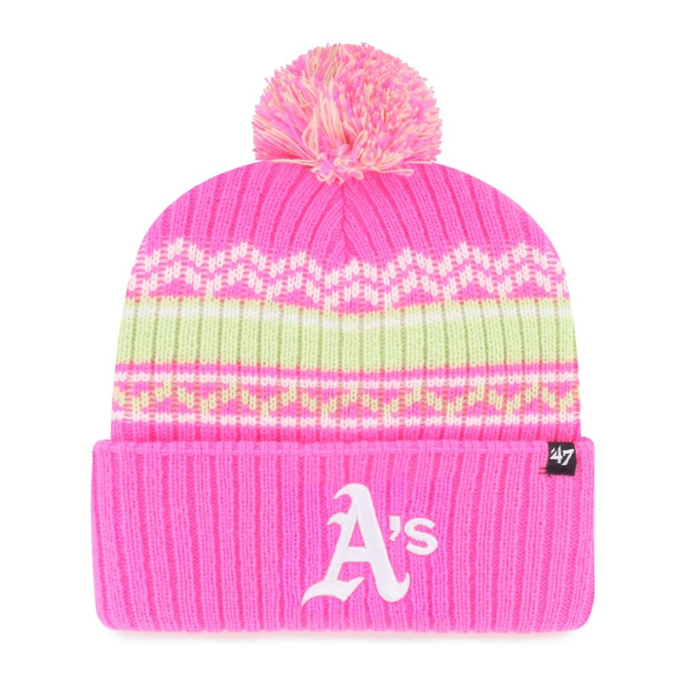 Pink Athletics '47 Youth Polar Vortex Cuffed Knit Hat with Pom
