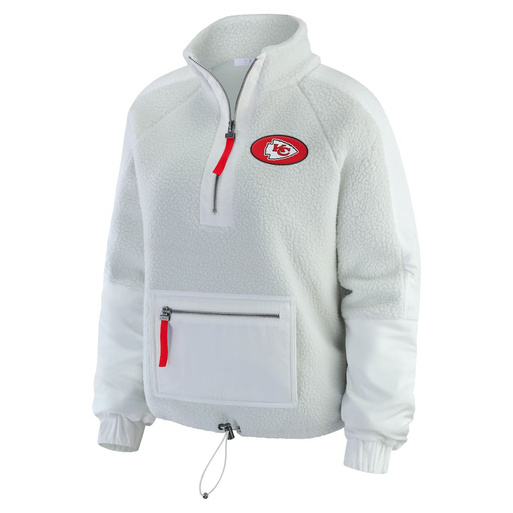 WEAR by Erin Andrews Women's Polar Fleece Half-Zip Jacket - Kansas City Chiefs Jackets