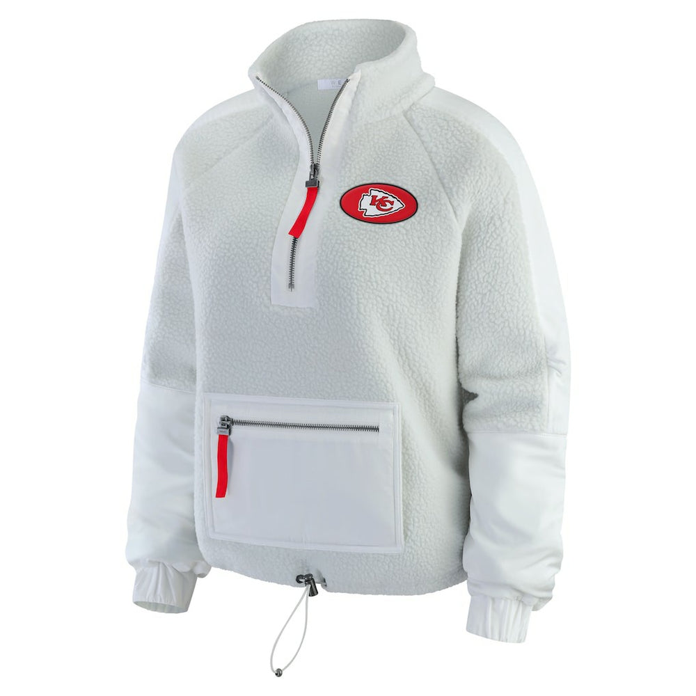 WEAR by Erin Andrews Women's Polar Fleece Half-Zip Jacket - Kansas City Chiefs Jackets