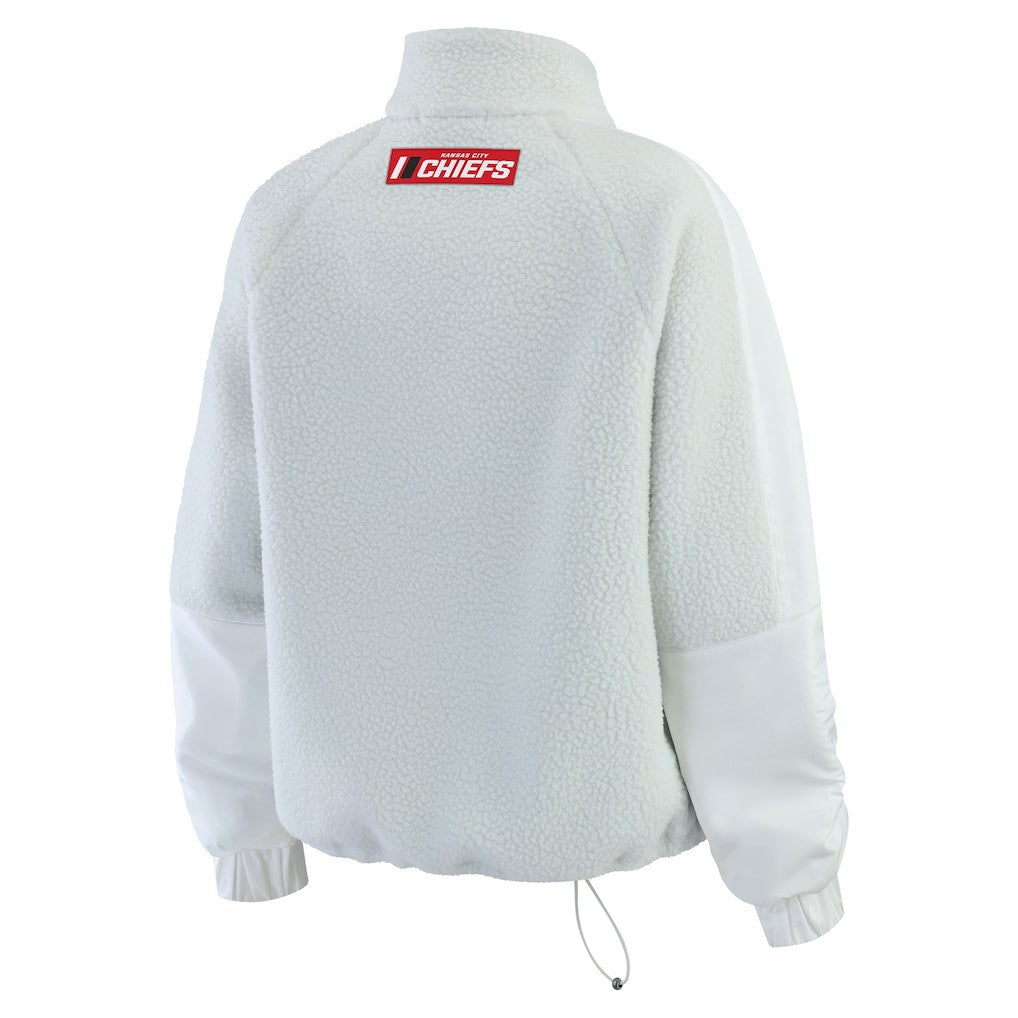 WEAR by Erin Andrews Women's Polar Fleece Half-Zip Jacket - Kansas City Chiefs Jackets