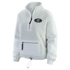 WEAR by Erin Andrews Women's Polar Fleece Half-Zip Jacket - Las Vegas Raiders Jackets