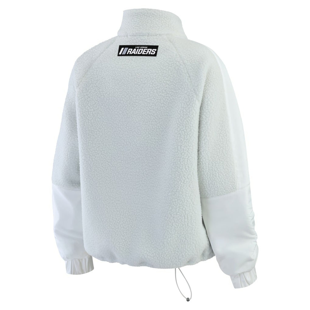 WEAR by Erin Andrews Women's Polar Fleece Half-Zip Jacket - Las Vegas Raiders Jackets
