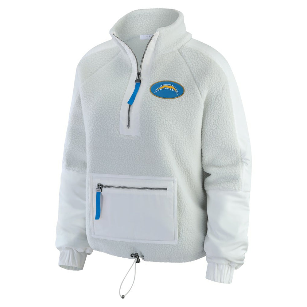 WEAR by Erin Andrews Women's Polar Fleece Half-Zip Jacket - Los Angeles Chargers Jackets