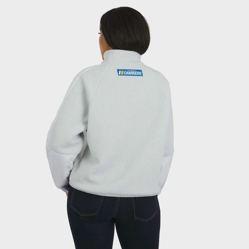WEAR by Erin Andrews Women's Polar Fleece Half-Zip Jacket - Los Angeles Chargers Jackets