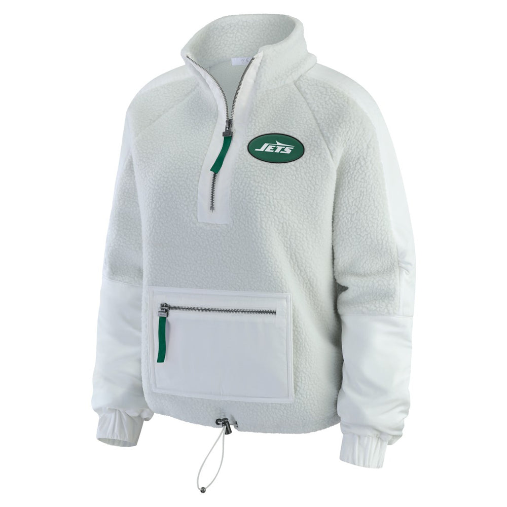 WEAR by Erin Andrews Women's Polar Fleece Half-Zip Jacket - New York Jets Jackets