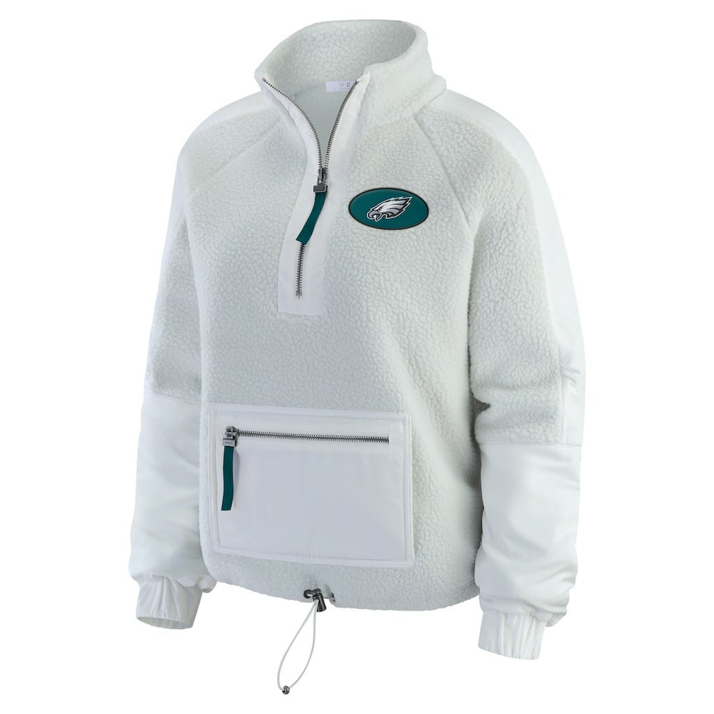 WEAR by Erin Andrews Women's Polar Fleece Half-Zip Jacket - Philadelphia Eagles Jackets