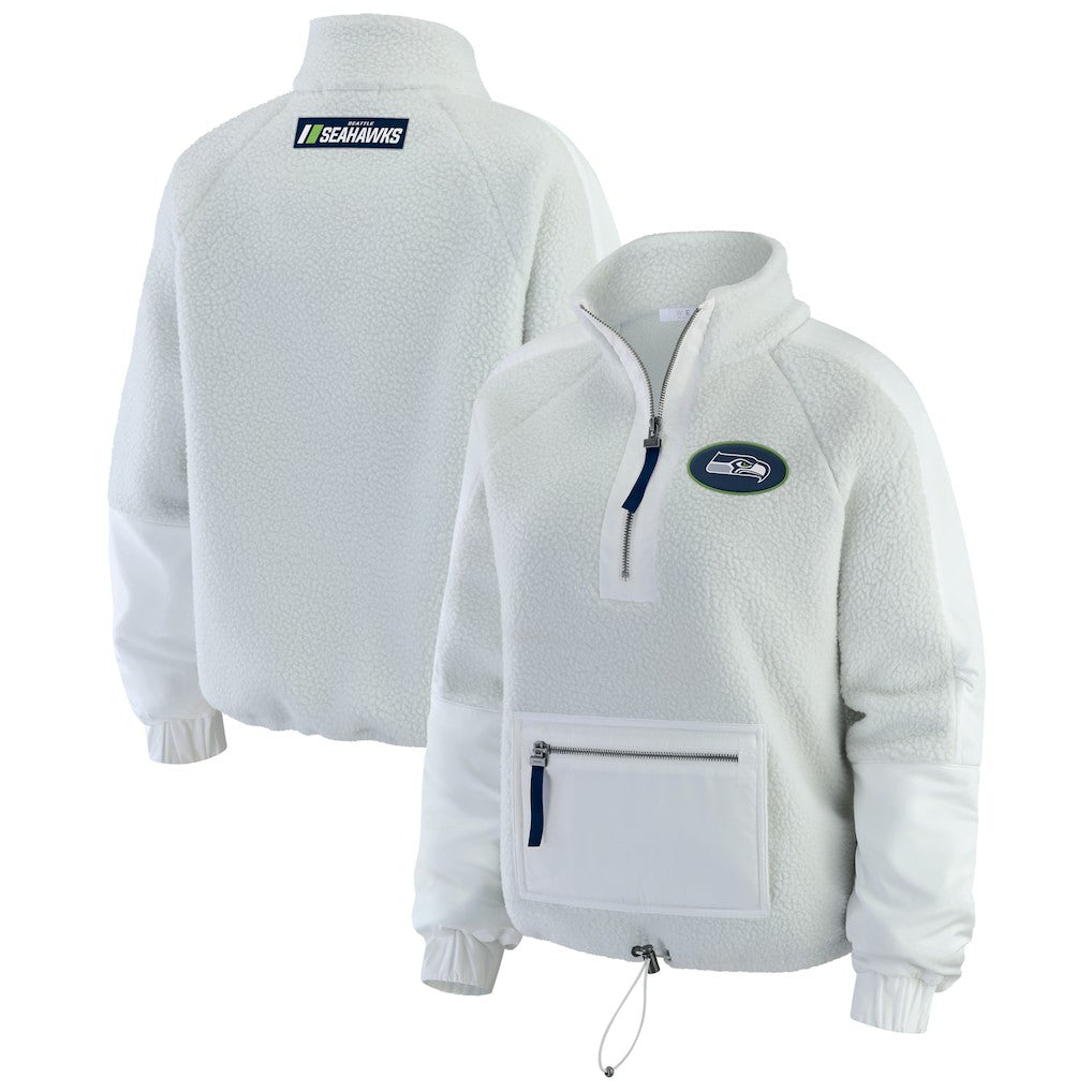 WEAR by Erin Andrews Women's Polar Fleece Half-Zip Jacket - Seattle Seahawks Jackets