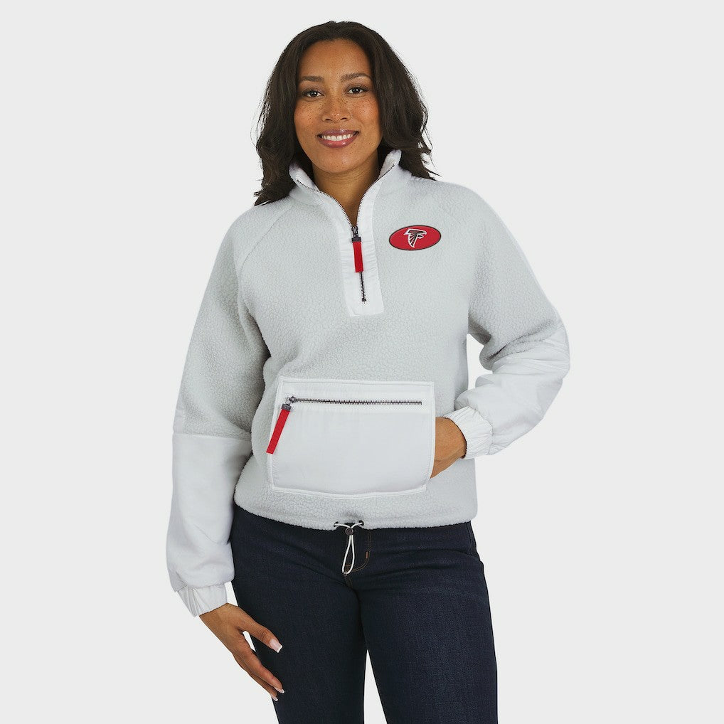 WEAR by Erin Andrews Women's Polar Fleece Half-Zip Jacket - Atlanta Falcons Jackets