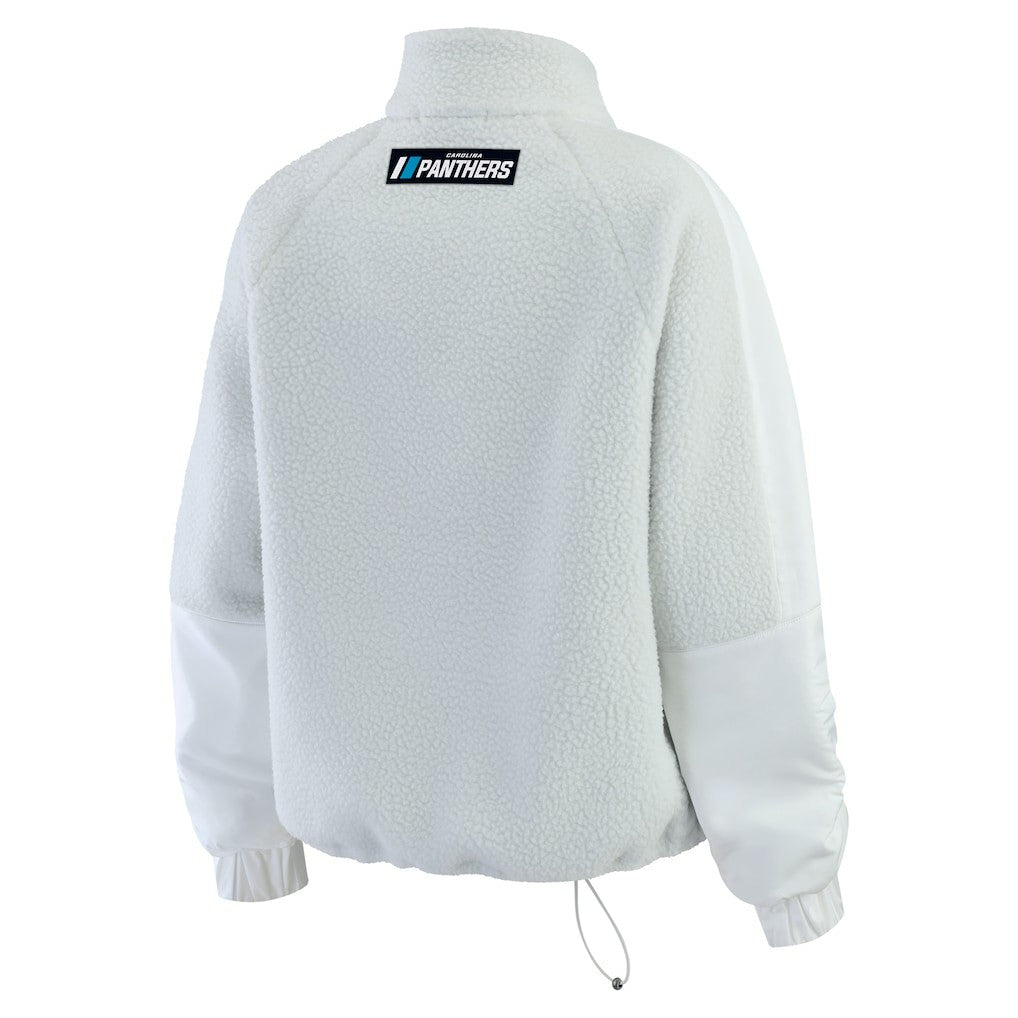 WEAR by Erin Andrews Women's Polar Fleece Half-Zip Jacket - Carolina Panthers Jackets