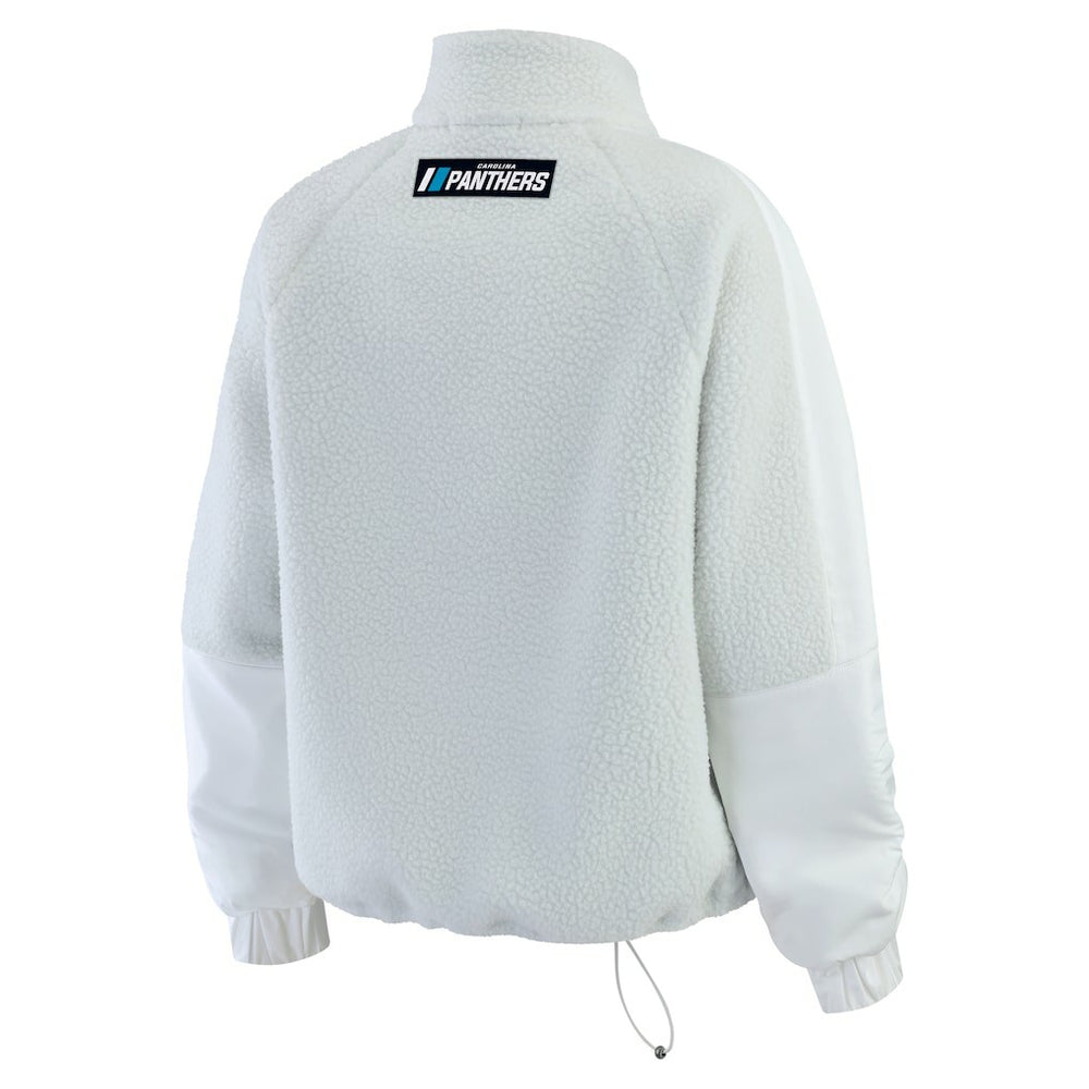 WEAR by Erin Andrews Women's Polar Fleece Half-Zip Jacket - Carolina Panthers Jackets