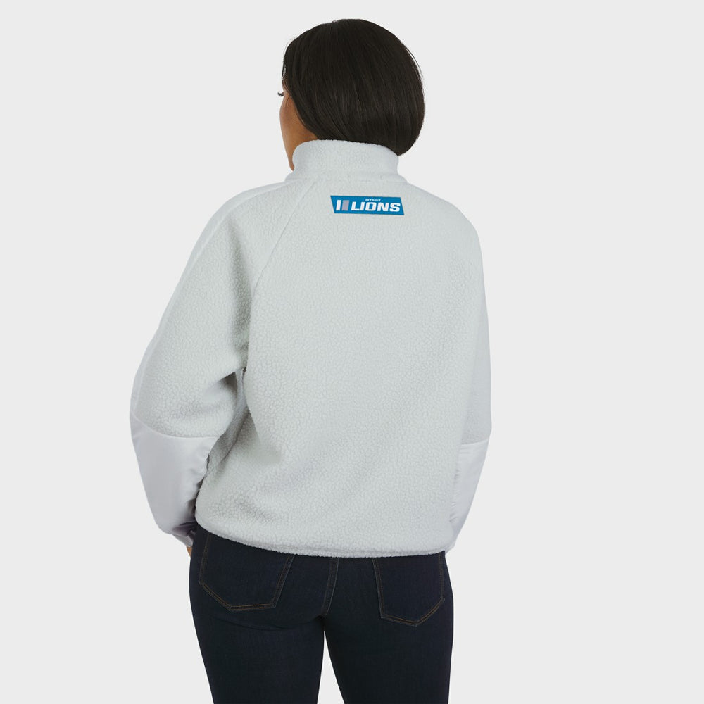 WEAR by Erin Andrews Women's Polar Fleece Half-Zip Jacket - Detroit Lions Jackets