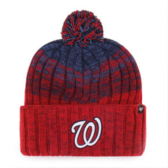 Red Washington Nationals '47 Cascade Cuffed Knit Hat with Pom