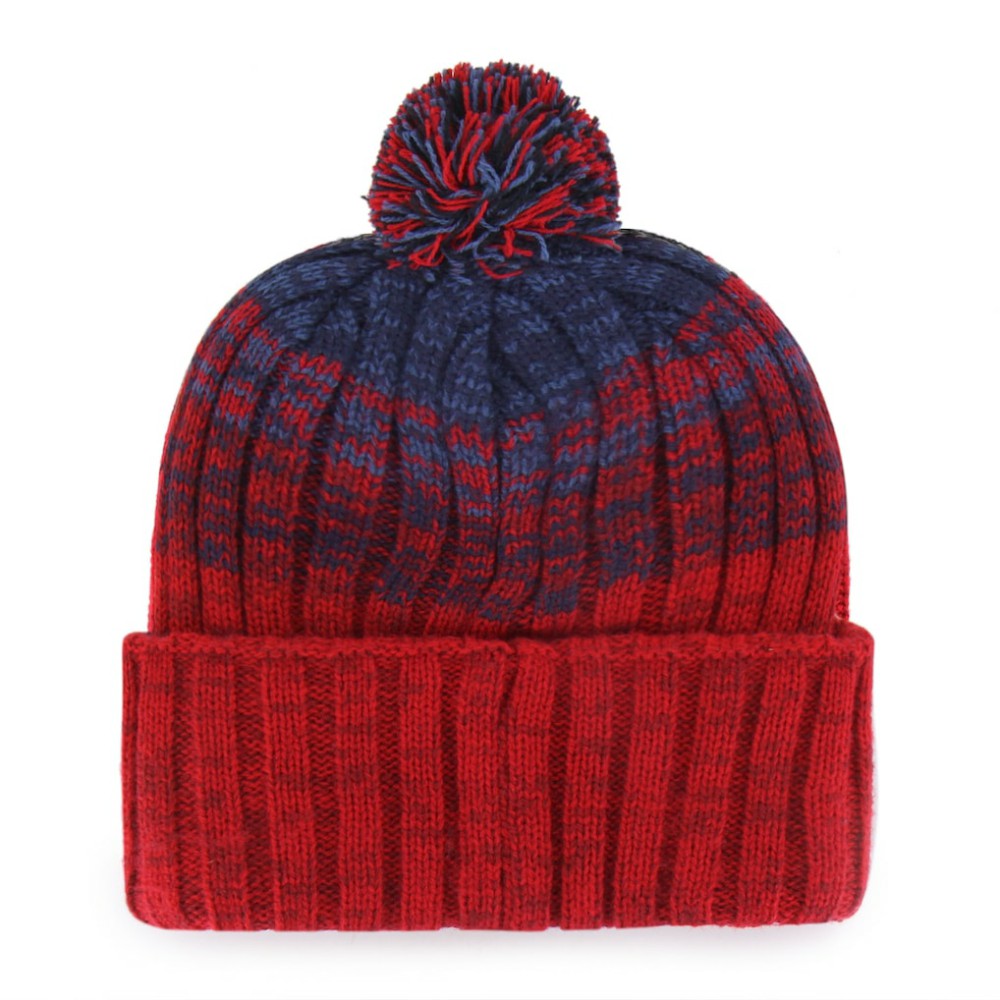 Red Washington Nationals '47 Cascade Cuffed Knit Hat with Pom