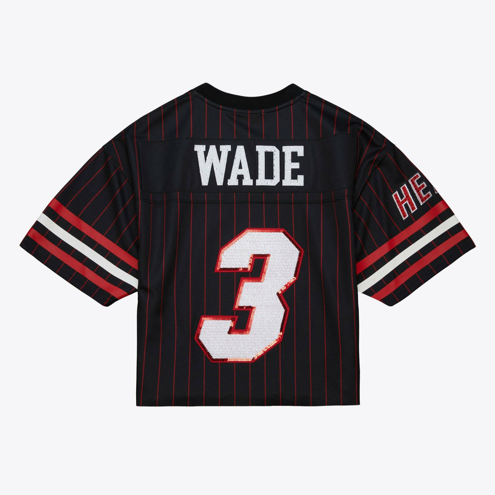 Mitchell & Ness Dwyane Wade Miami Heat x DANNIJO Women's Cropped Football Fashion Jersey
