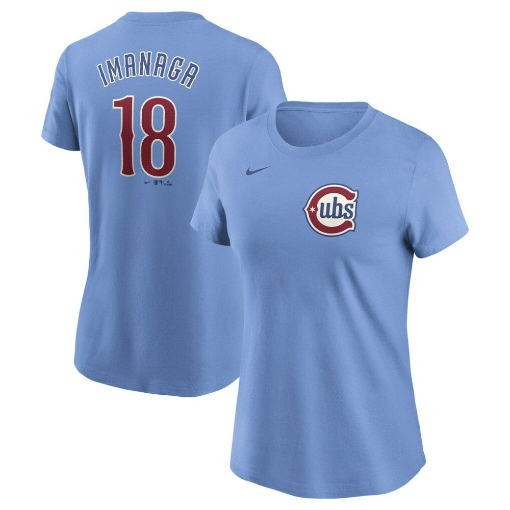 Light Blue Shōta Imanaga Chicago Cubs Nike Women's Cooperstown Collection Fuse Name & Number T-Shirt