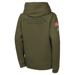Youth 2025 Salute to Service Club Fleece Hoodie - Miami Dolphins Hoodies