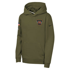 Youth 2025 Salute to Service Club Fleece Hoodie - Cincinnati Bengals Hoodies