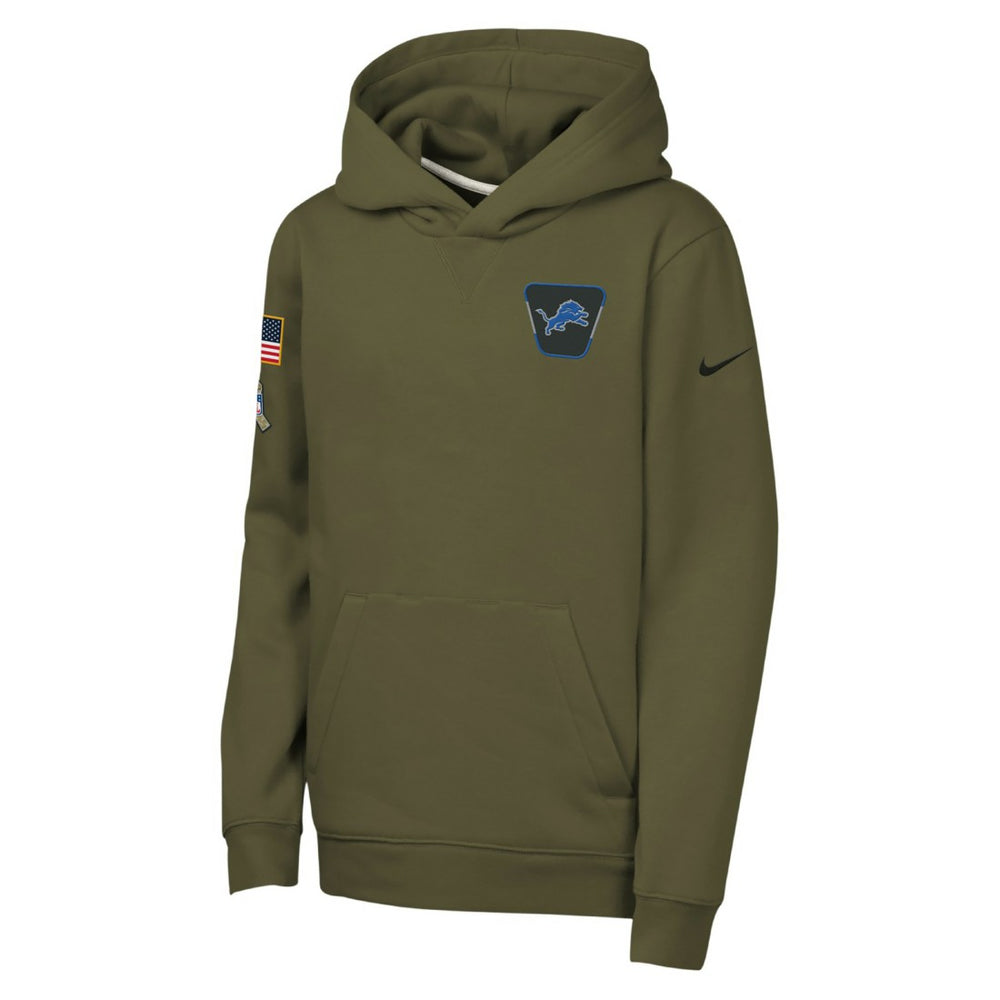 Youth 2025 Salute to Service Club Fleece Hoodie - Detroit Lions Hoodies