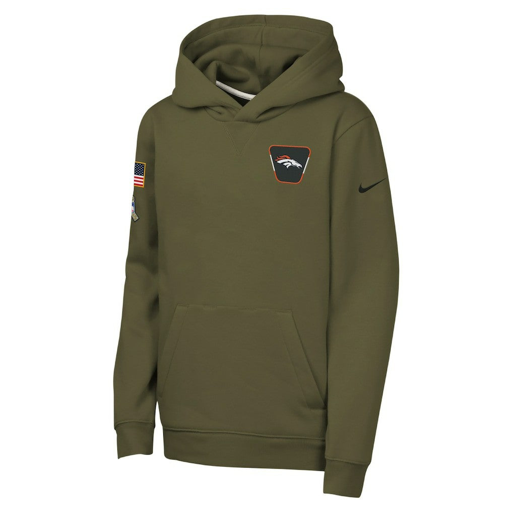 Youth 2025 Salute to Service Club Fleece Hoodie - Denver Broncos Hoodies
