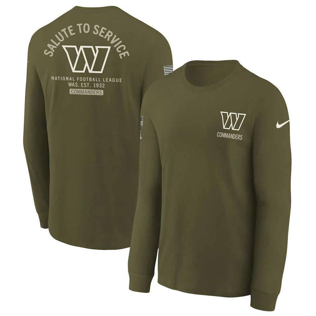 Youth 2025 Salute to Service Sideline Long Sleeve T-Shirt - Washington Commanders T-shirts