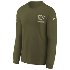 Youth 2025 Salute to Service Sideline Long Sleeve T-Shirt - Washington Commanders T-shirts