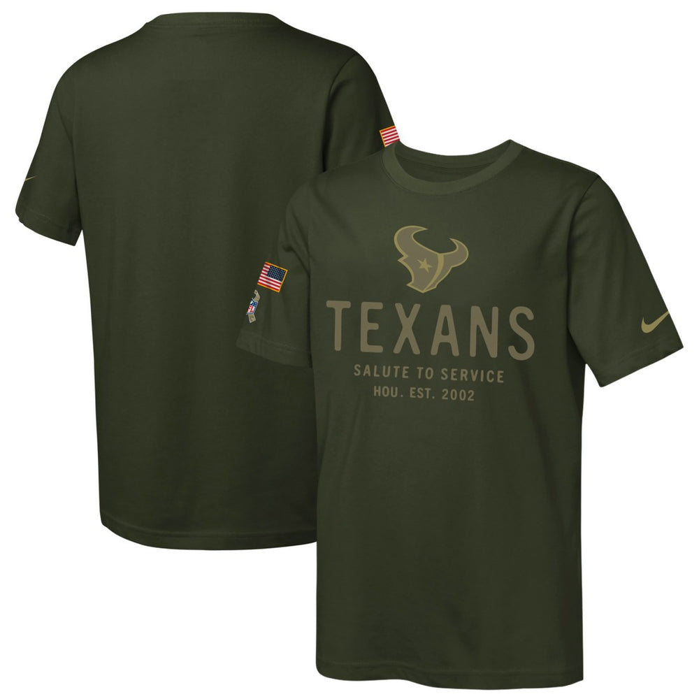 Youth 2025 Salute to Service Sideline Dri-FIT T-Shirt - Houston Texans T-shirts