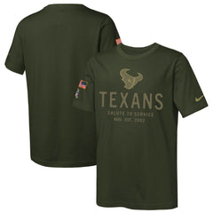 Youth 2025 Salute to Service Sideline Dri-FIT T-Shirt - Houston Texans T-shirts