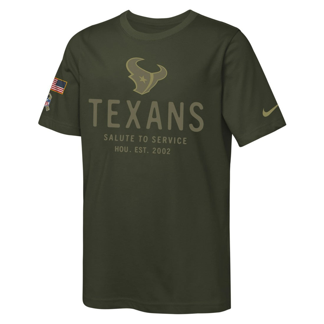 Youth 2025 Salute to Service Sideline Dri-FIT T-Shirt - Houston Texans T-shirts