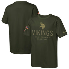 Youth 2025 Salute to Service Sideline Dri-FIT T-Shirt - Minnesota Vikings T-shirts