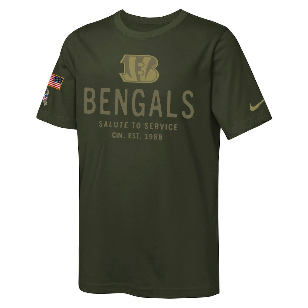 Youth 2025 Salute to Service Sideline Dri-FIT T-Shirt - Cincinnati Bengals T-shirts