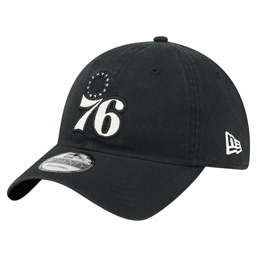 New Era Philadelphia 76ers Stamp Fabric Applique 9TWENTY Adjustable Hat