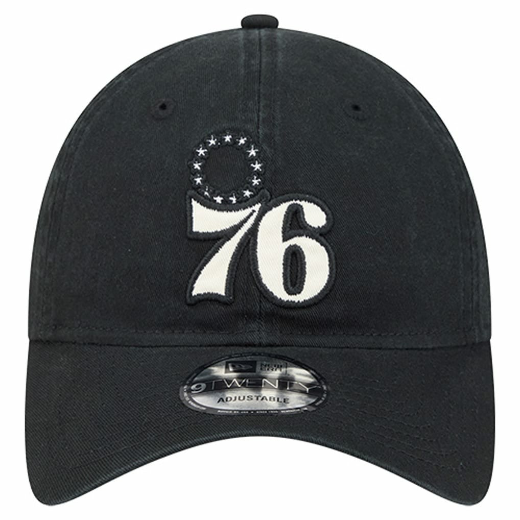 New Era Philadelphia 76ers Stamp Fabric Applique 9TWENTY Adjustable Hat
