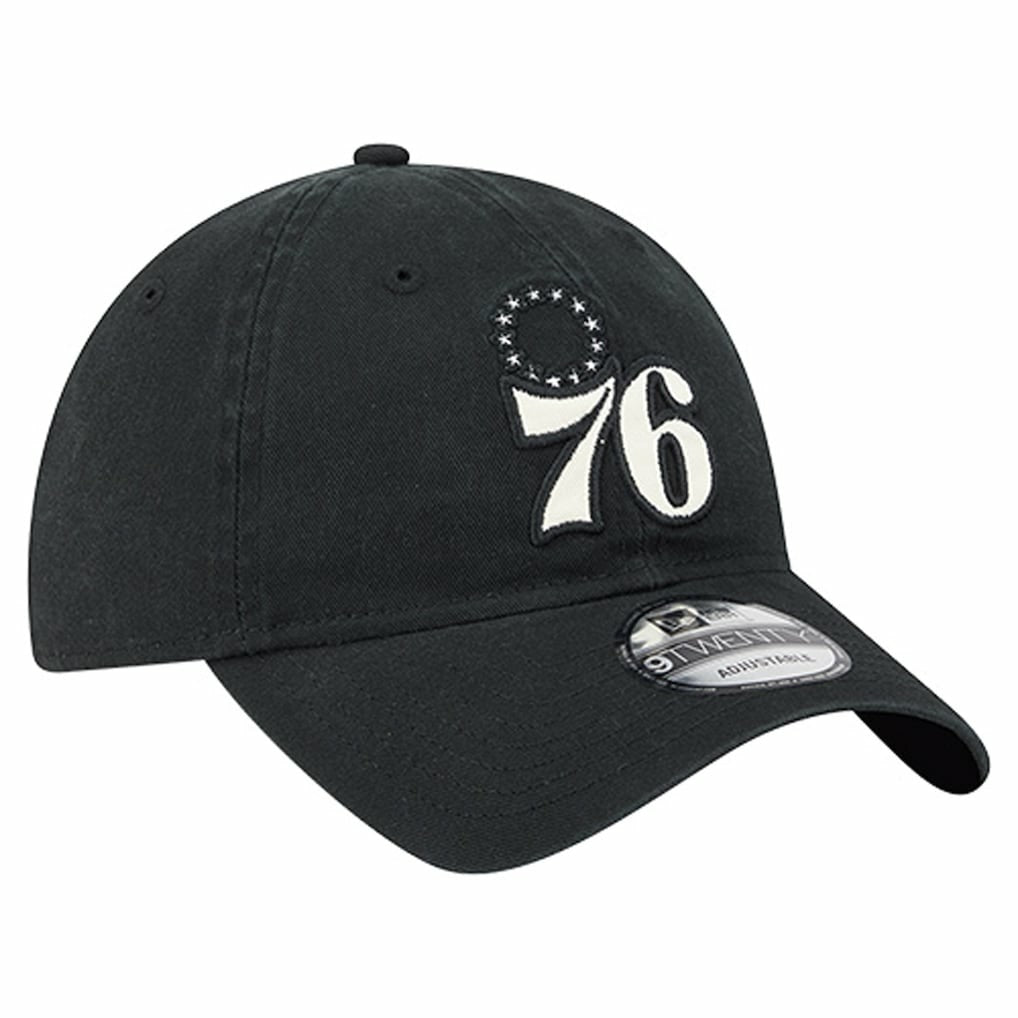 New Era Philadelphia 76ers Stamp Fabric Applique 9TWENTY Adjustable Hat