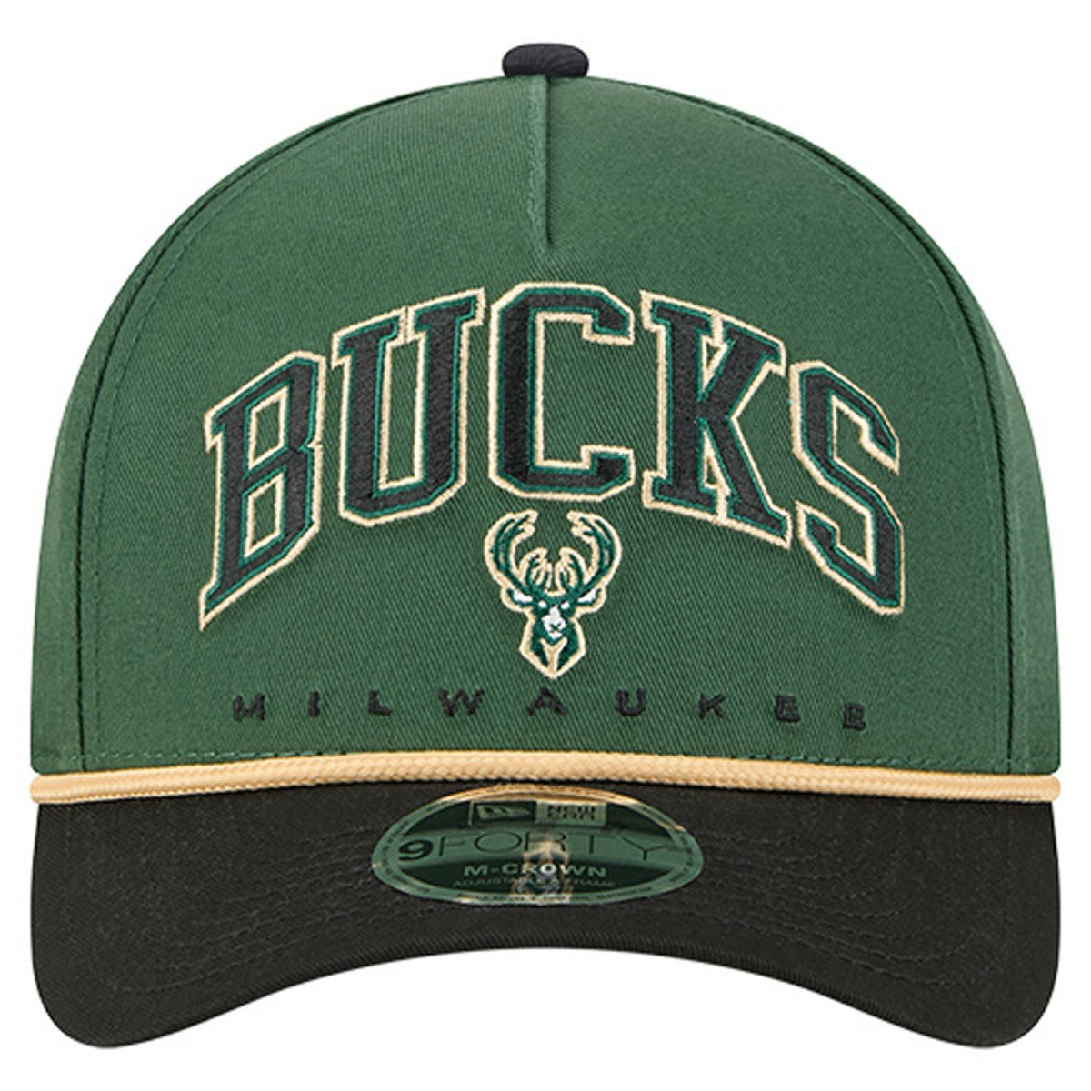 New Era Milwaukee Bucks Bold Arch COOLERA 9FORTY A-Frame M-Crown Adjustable Hat