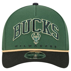 New Era Milwaukee Bucks Bold Arch COOLERA 9FORTY A-Frame M-Crown Adjustable Hat