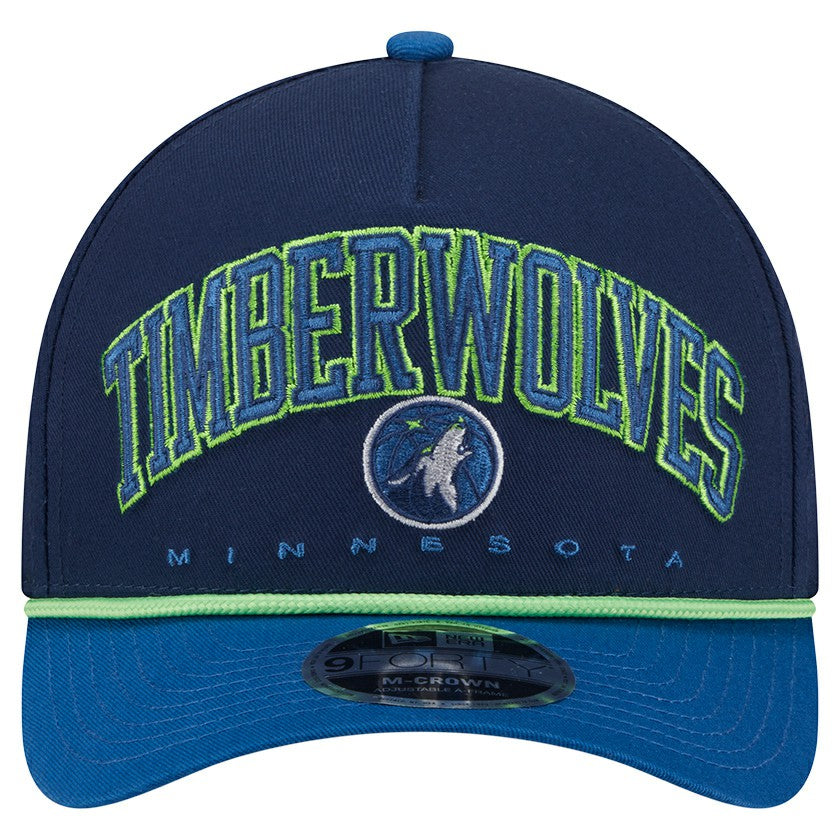New Era Minnesota Timberwolves Bold Arch COOLERA 9FORTY A-Frame M-Crown Adjustable Hat