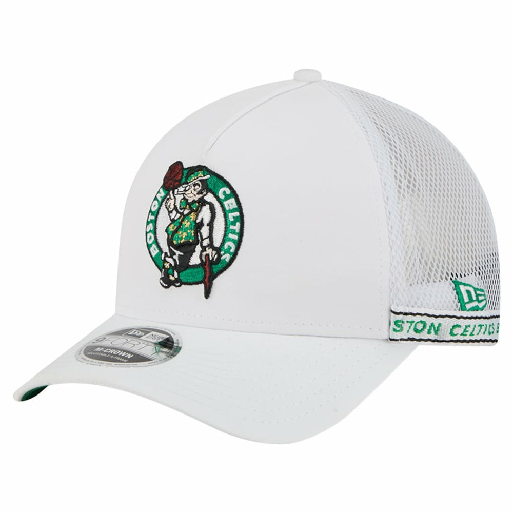 New Era Boston Celtics Featherweight Team Tape 9FORTY M-Crown A-Frame Adjustable Hat