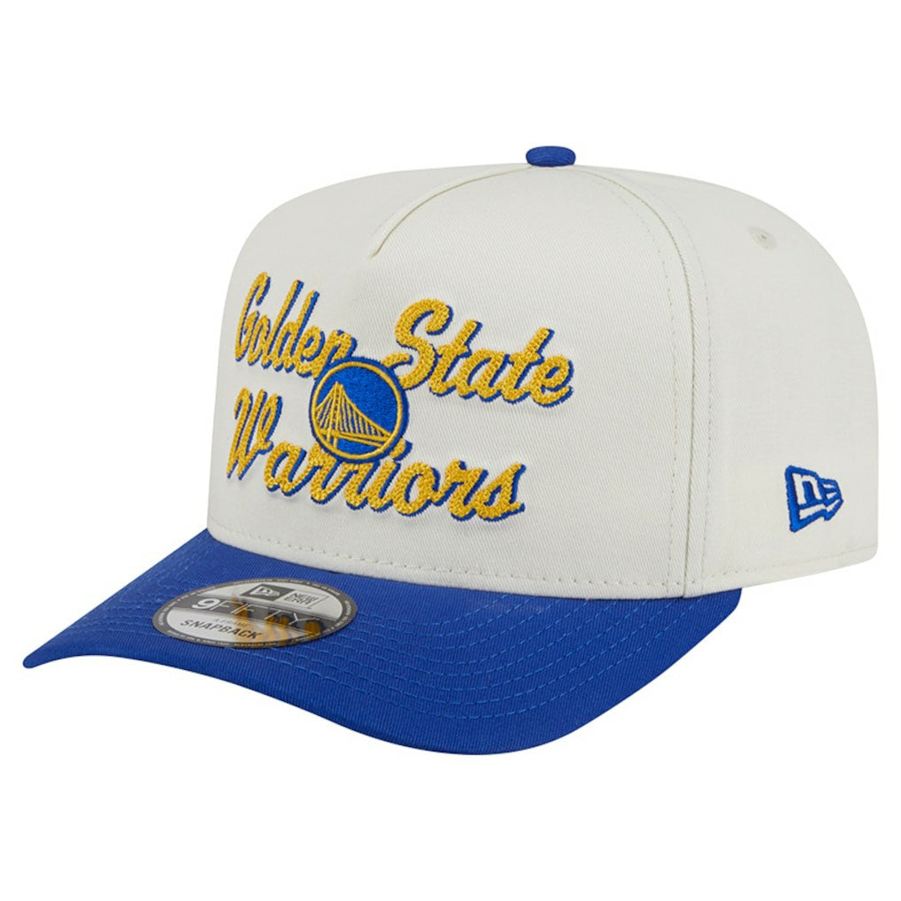 New Era Golden State Warriors Chainstitch 9FIFTY A-Frame Snapback Hat sale