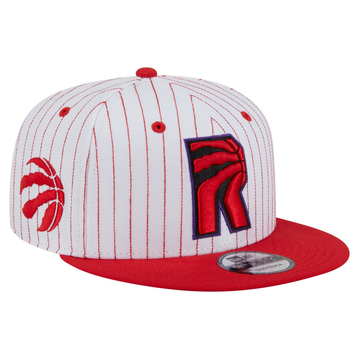 New Era Toronto Raptors Deceptor Pinstripe 9FIFTY Snapback Hat