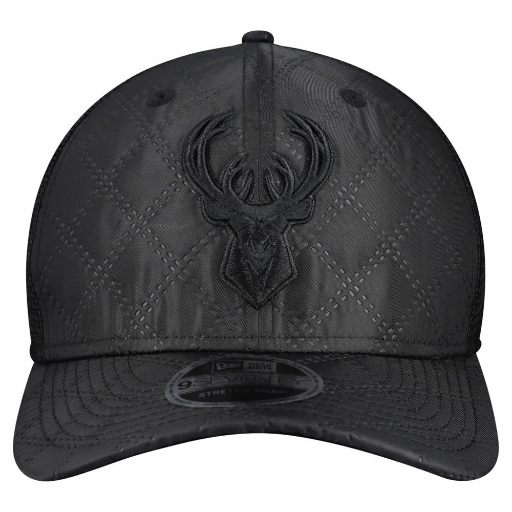 New Era Milwaukee Bucks Quilted 9SEVENTY Trucker Adjustable Hat