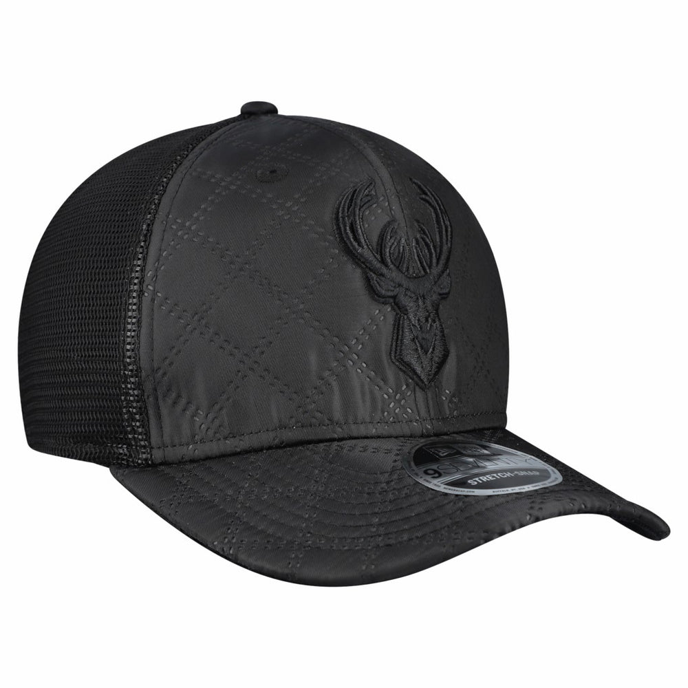 New Era Milwaukee Bucks Quilted 9SEVENTY Trucker Adjustable Hat